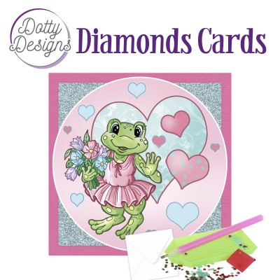 Dotty Designs Diamond Cards - Frog with Flowers - 4K