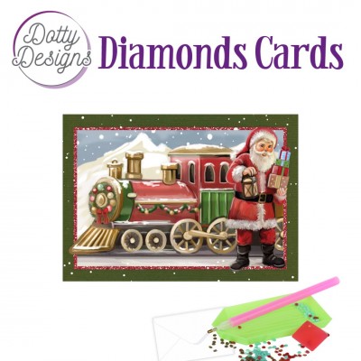 Dotty Designs Diamond Cards - Christmas Train A6