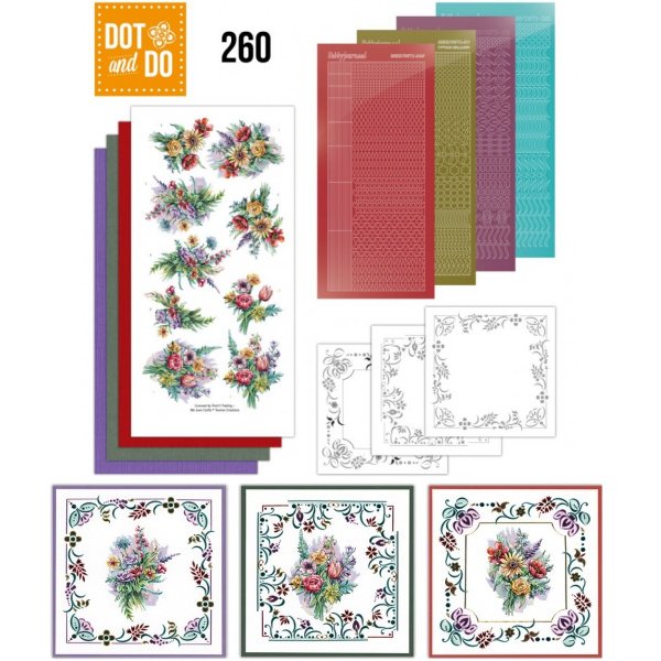 Dot and Do 260 - Colourful Field Bouquet - Click Image to Close