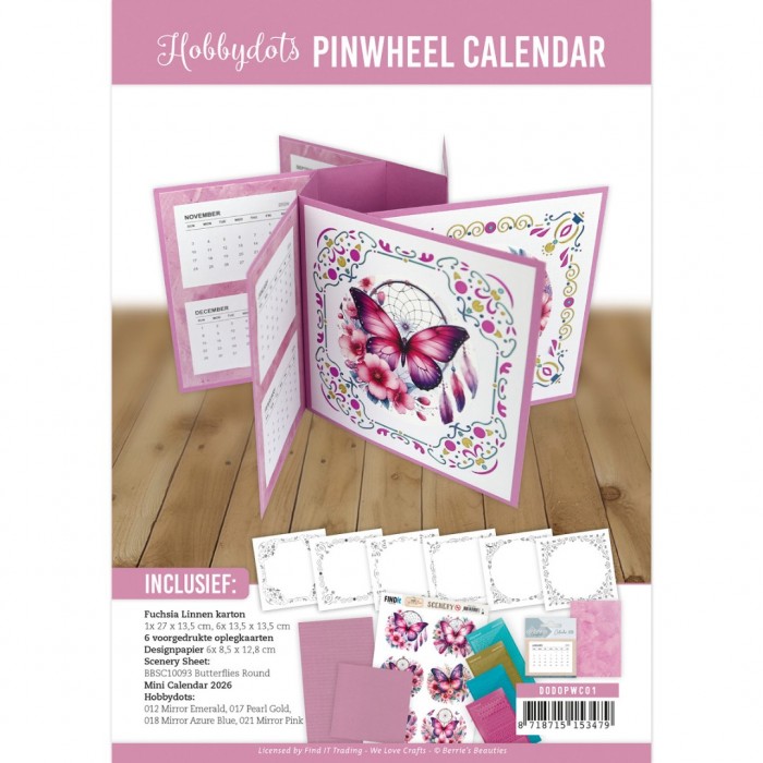 Hobbydots Pinwheel Kalendar - Butterflies