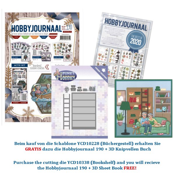 Hobbyjournaal 190 SET - 3D Bogen Buch + Stanzschablone