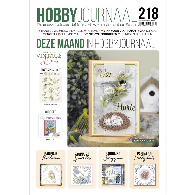 Hobbyjournaal 218 - Diecut sheet
