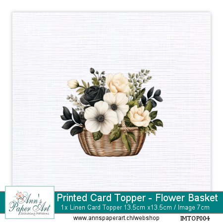 Bedruckte Auflegekarte 04 - Flower Basket