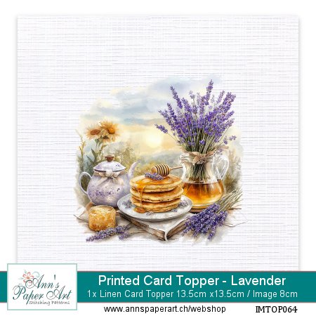 Neu! Bedruckte Auflegekarte 64 - Lavender