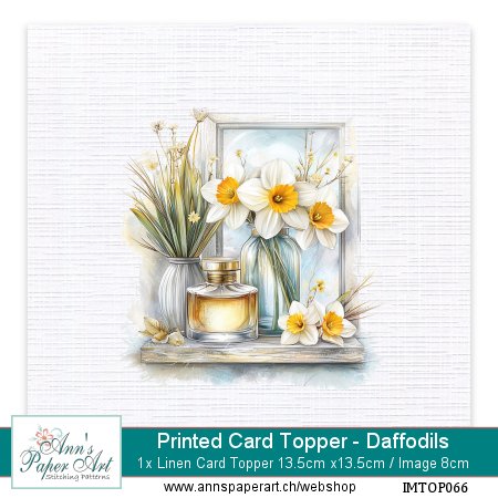 Neu! Bedruckte Auflegekarte 66 - Daffodils