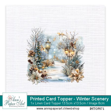 Neu! Bedruckte Auflegekarte 71 - Winter Scenery