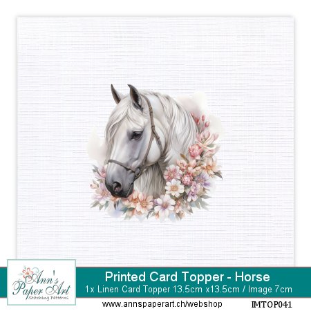 Neu! Bedruckte Auflegekarte 41 - Horse