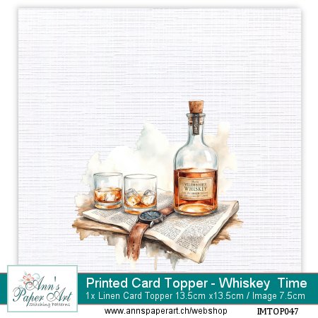 Bedruckte Auflegekarte 47 - Whiskey