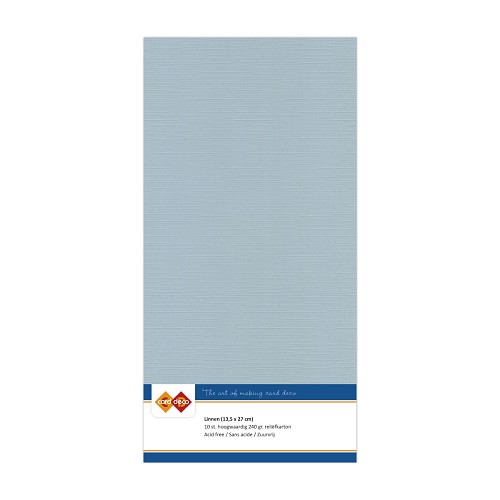 Linen cardstock 25 grey (5 Sheets 13.5 x 27cm)