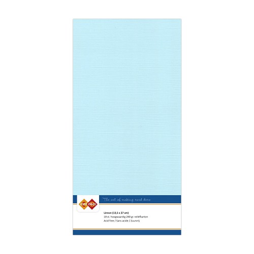 Linnen cardstock 27 baby blue (5 Sheets 13.5 x 27cm)