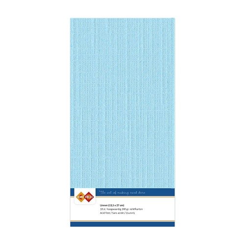 Linnen cardstock 28 light blue (5 Sheets 13.5 x 27cm)