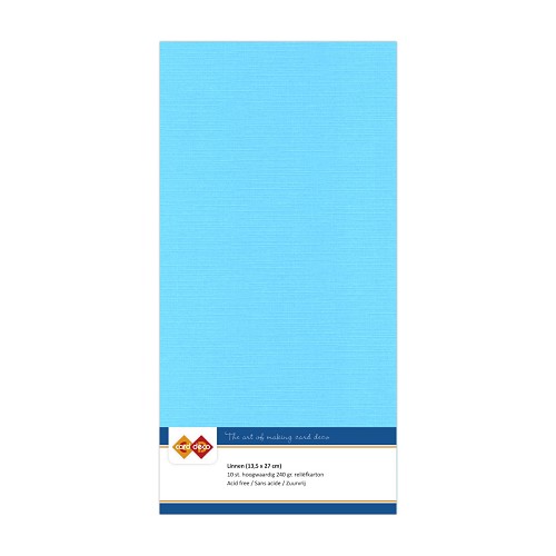 Linen cardstock 29 Skyblue (5 Sheets 13.5 x 27cm) - Click Image to Close