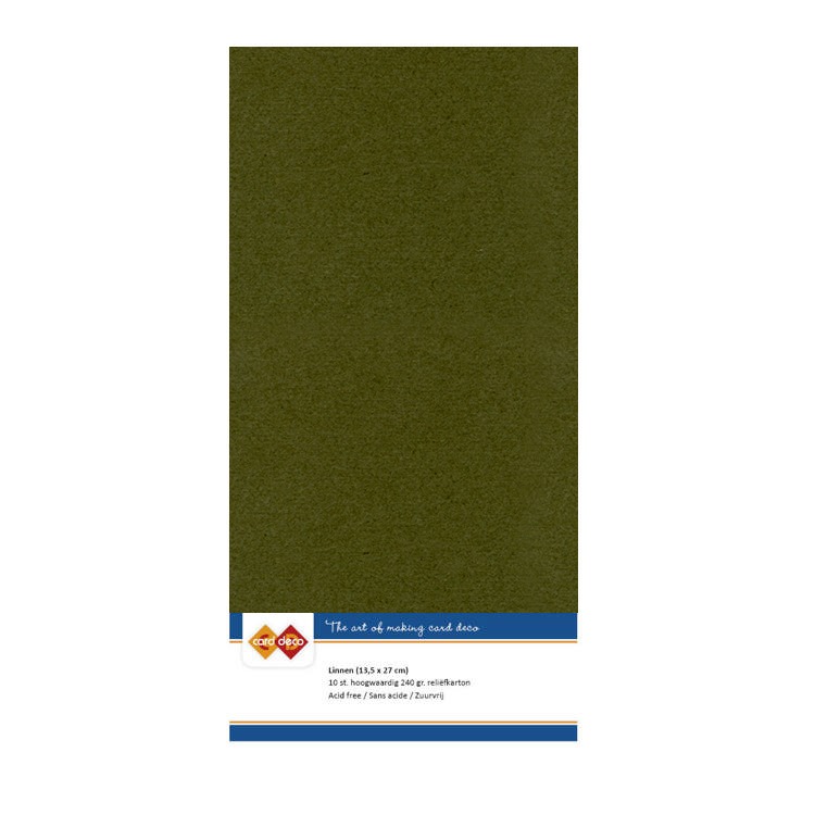 Linen cardstock 55 Pine Green (5 Sheet 13.5 x 27cm)