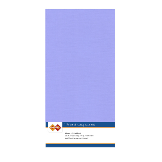 Linen cardstock 61 Lavender (5 Sheets 13.5 x 27cm ) - Click Image to Close