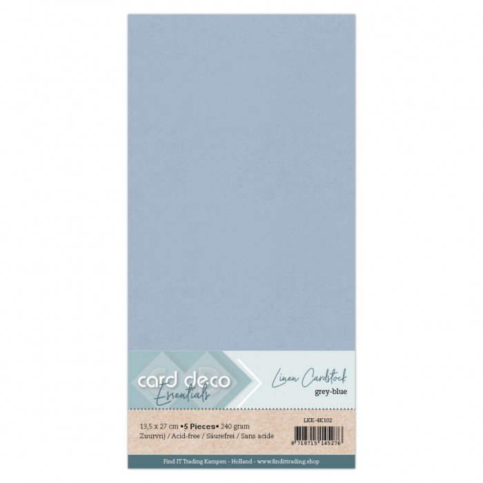 Leinen Karton 10 zart orange (5 Bogen 13.5 x 27cm)