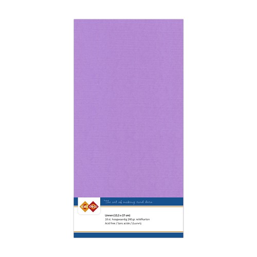 Linen cardstock 17 Lilac (5 Sheets 13.5 x 27cm)
