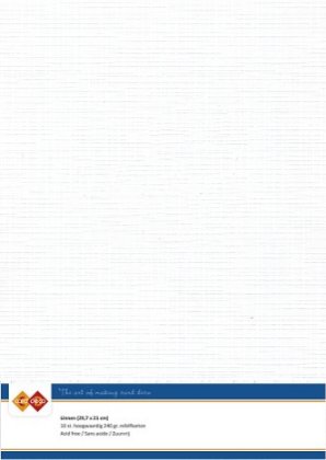 Linnen Karton - A4 - 01 White (5 x A4 Bogen) - zum Schließen ins Bild klicken