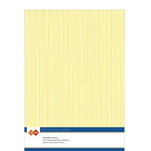 Linen cardstock - A4 - 04 Yellow (5x A4 Sheets)