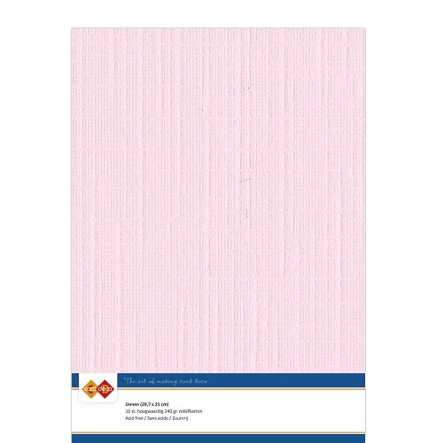 Linen cardstock - A4 - 15 Light Pink (5x A4 Sheets)