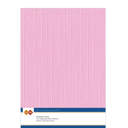 Linen cardstock - A4 - 16 Pink (5x A4 Sheets) - Click Image to Close