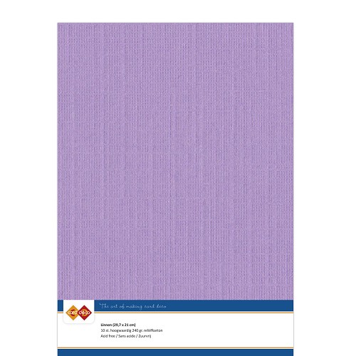 Linen cardstock - A4 - 17 Lilac (5x A4 Sheets)