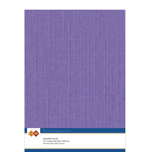 Linen cardstock - A4 - 18 Violet (5x A4 Sheets)