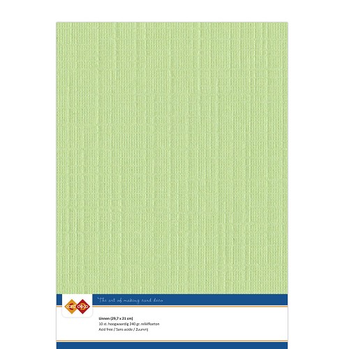 Linen cardstock - A4 - 21 Spring Green (5x A4 Sheets)