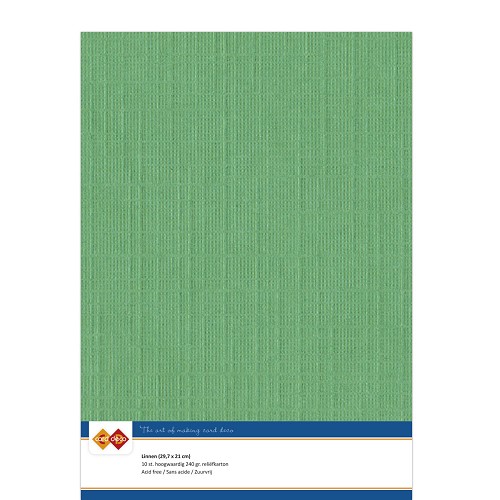 Linen cardstock - A4 - 22 Green (5x A4 Sheets)