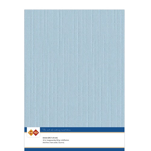 Linnen Karton - A4 - 26 Soft Blue (5x A4 Bogen)