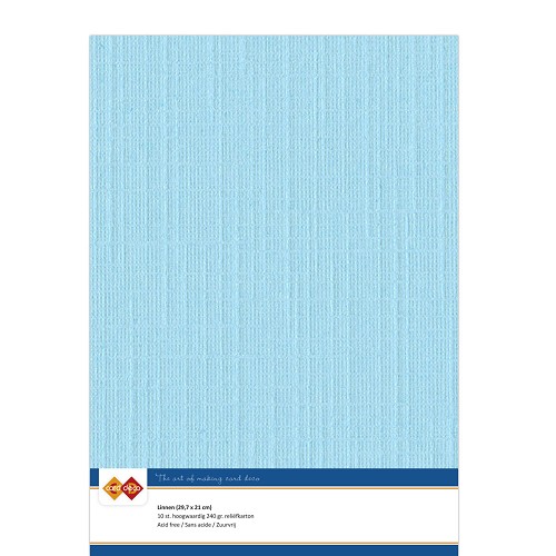 Linnen Karton - A4 - 28 Light Blue (5x A4 Bogen)