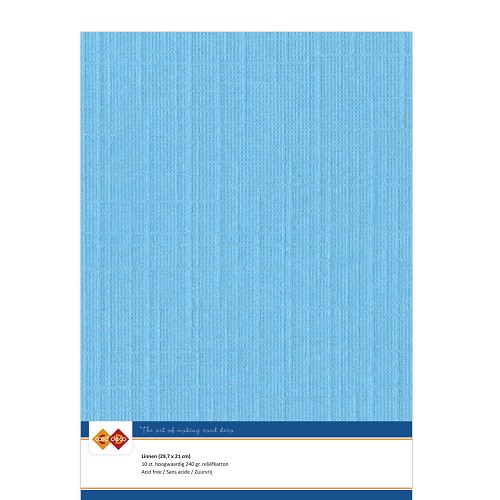 Linen cardstock - A4 - 29 Sky Blue (5x A4 Sheets)