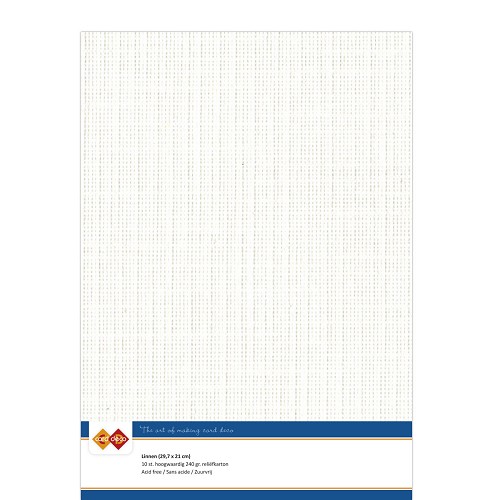 Linen cardstock - A4 - 32 Off-White (5x A4 Sheets) - Click Image to Close