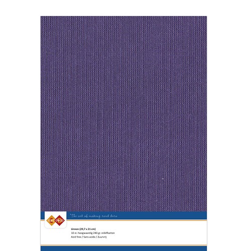 Linnen Karton - A4 - 35 Purple (5x A4 Bogen)