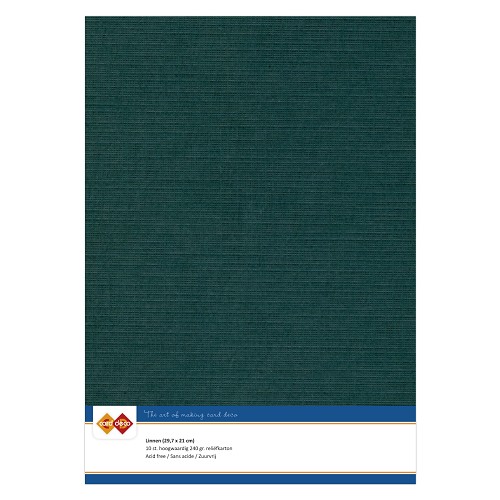 Linen cardstock - A4 - 47 Jade (5x A4 Sheets)
