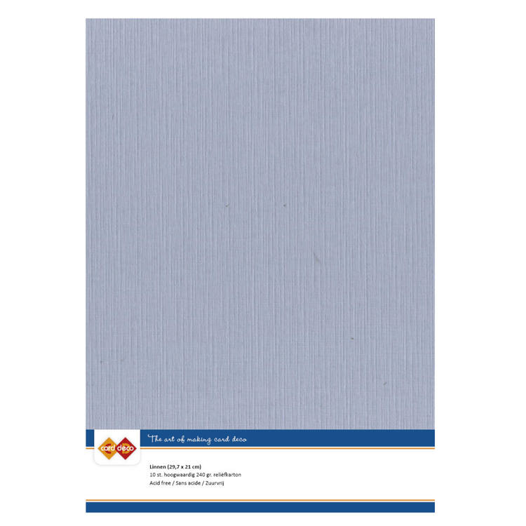 Linen cardstock - A4 - 52 Old Blue (5x A4 Sheets)
