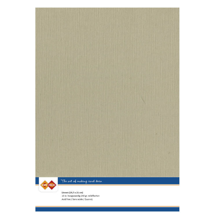 Linen cardstock - A4 - 53 Taupe (5x A4 Sheets)