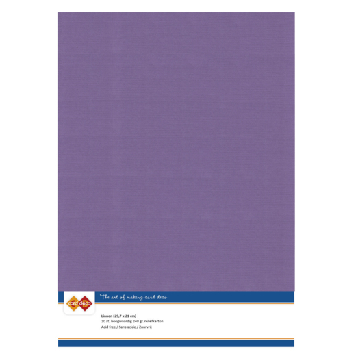 Linen cardstock - A4 - 62 Grape (5x A4 Sheets)