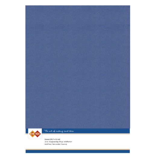 Linen cardstock - A4 - 64 Jeans (5x A4 Sheets)