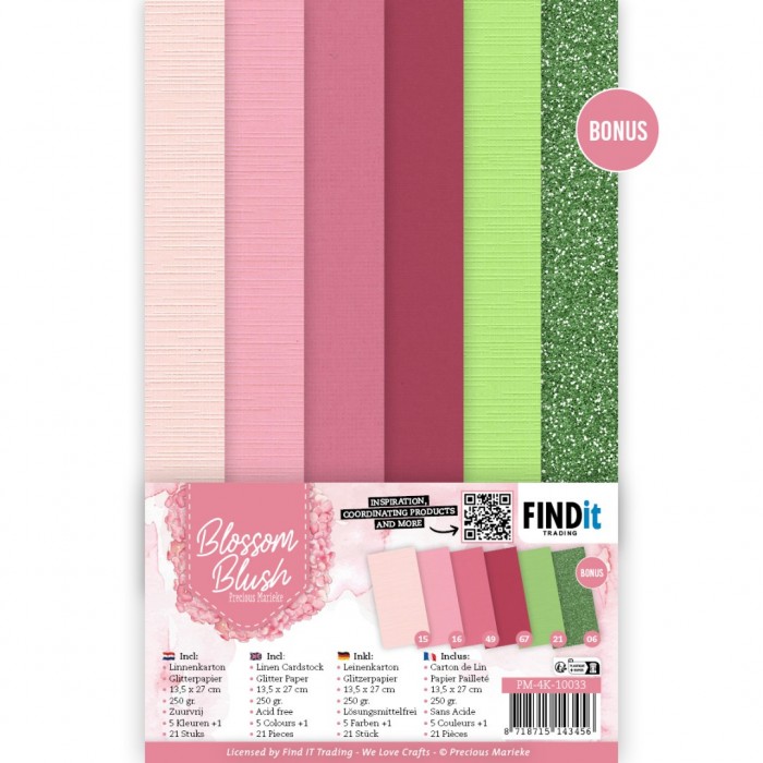 Linen Cardstock Pack - Blossom Blush - 4K