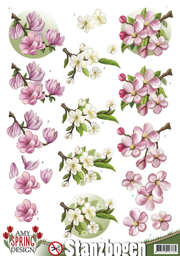 3D Stanzbogen Amy Design Sping Blumen SB10080 - zum Schließen ins Bild klicken
