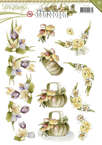3D Stanzbogen Precious Marieke Spring flowers SB10083 - zum Schließen ins Bild klicken
