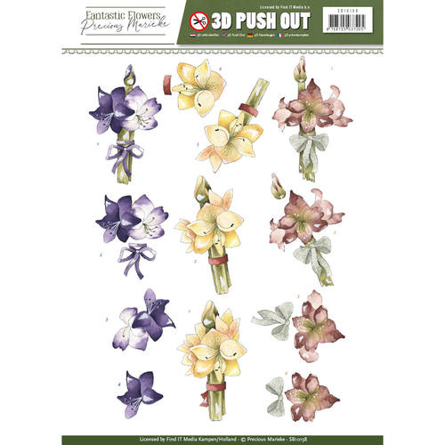 3D Stanzbogen Precious Marieke - Fantastic Flowers SB10158