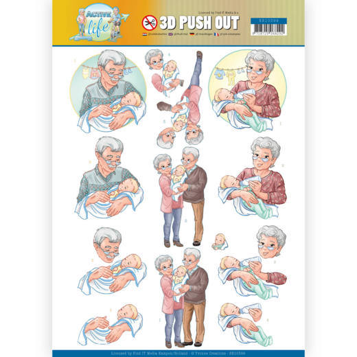 3D Pushout - Yvonne Creations - Grandparents SB10399