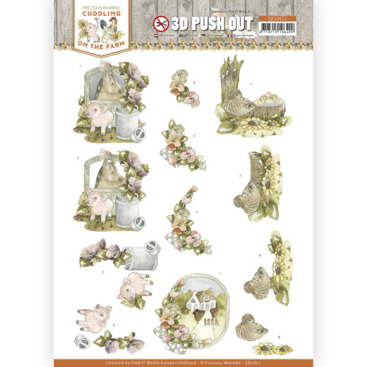 3D Stanzbogen Precious Marieke On the Farm - Duck SB10611