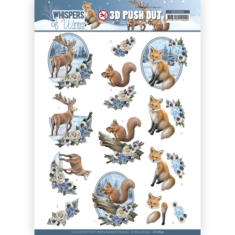 3D Die-cut Sheet Amy Design - Forest Animals SB10694