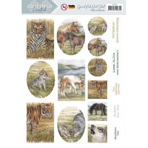 Stanzbogen - Wild Animals - Deutsch SB10806