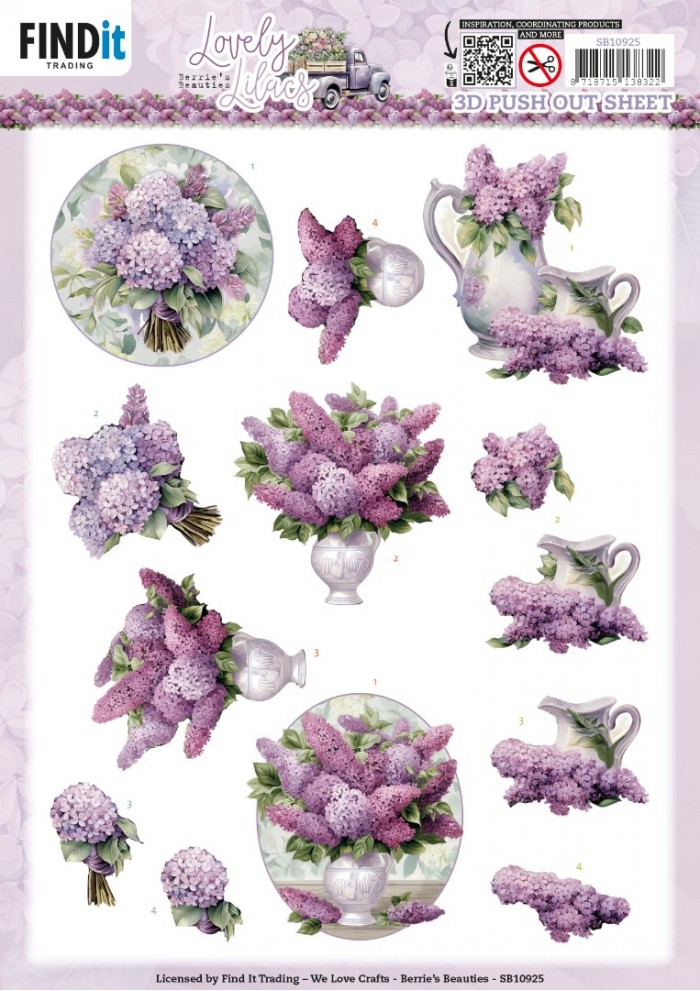 3D Die Cut Sheet Berries Beauties - Lovely Bouquets SB10925 - Click Image to Close
