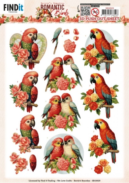 3D Stanzbogen Berries Beauties - Romantic Parrot SB10929