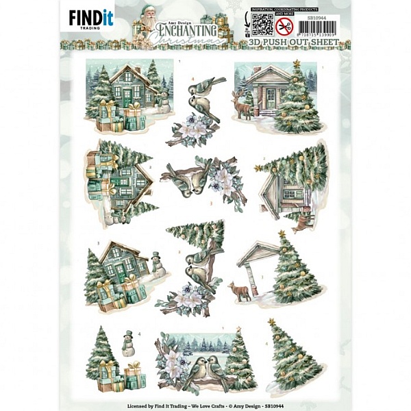 3D Die Cut Sheet Amy Design - Christmas Village SB10944 - Click Image to Close