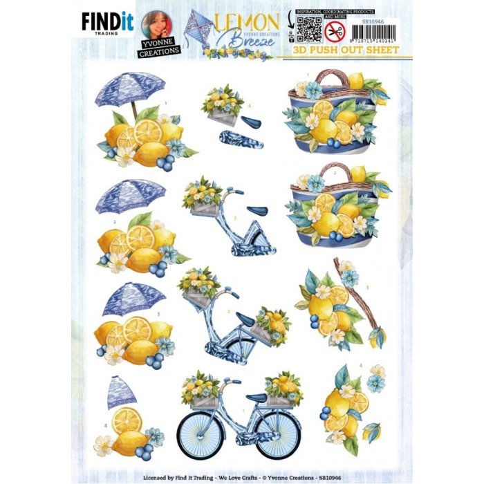 3D Stanzbogen Yvonne Creations - Lemon Bike SB10946